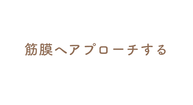 筋膜へアプローチする